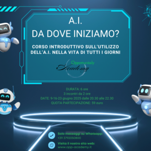 A.I.: Da dove iniziamo?